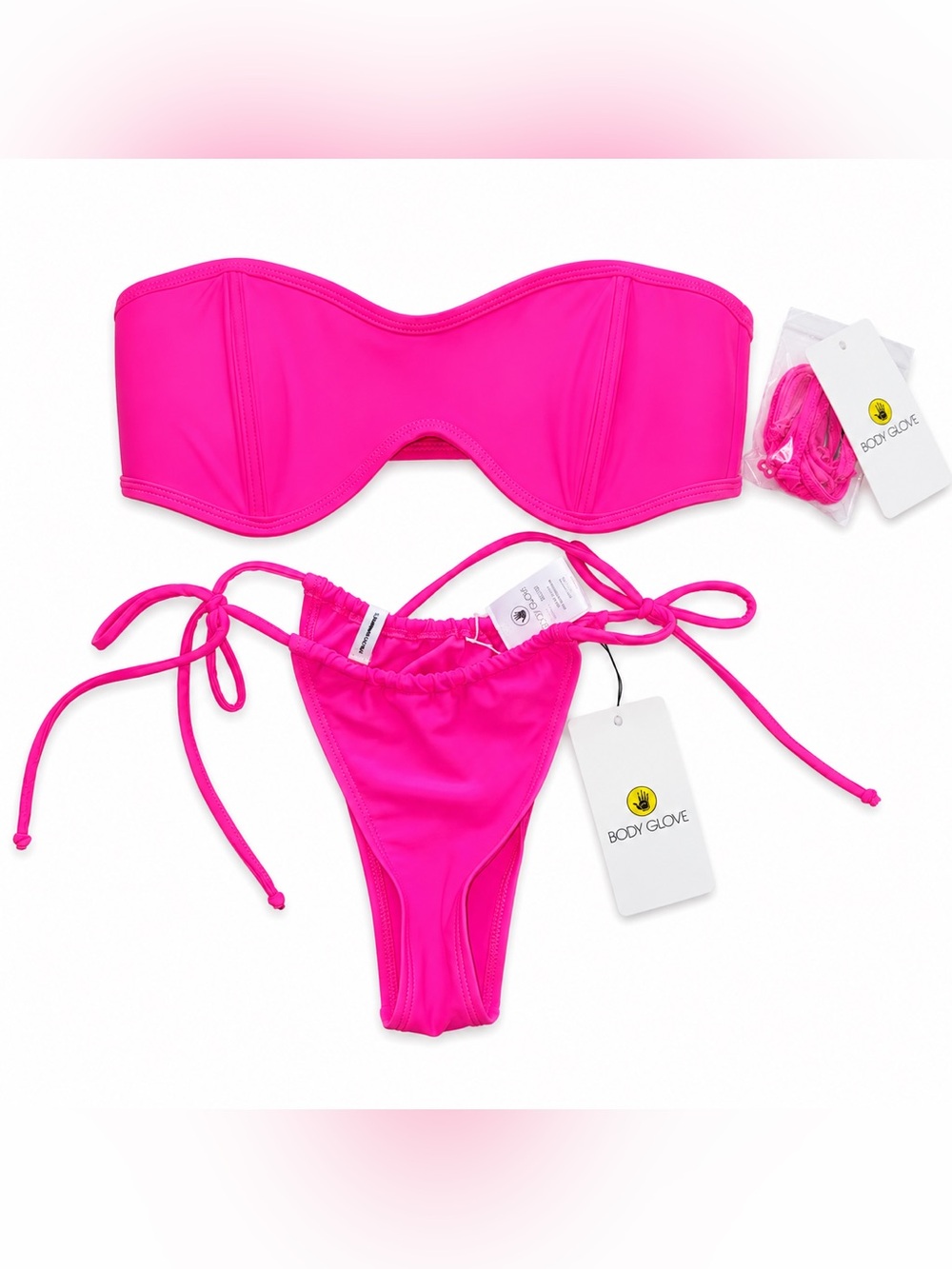 🆕 Body Glove Bandeau Cheeky Bikini Set Size Small
